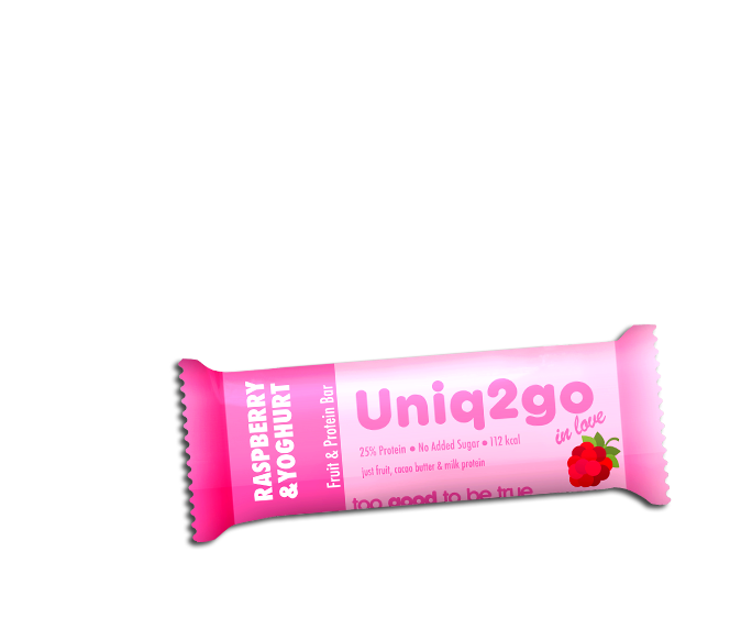 Uniq2go in love – Raspberry & Yoghurt Protein Bar