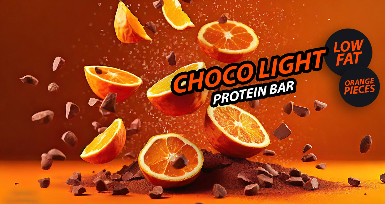 Uniq2go Chocolight orange pieces bar