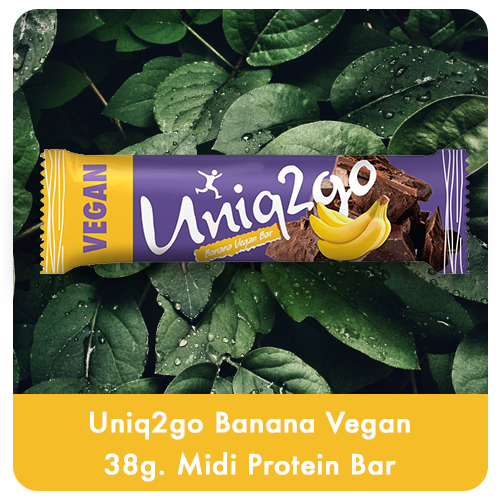 Uniq2go Banana Vegan 38 g. midi Protein Bar