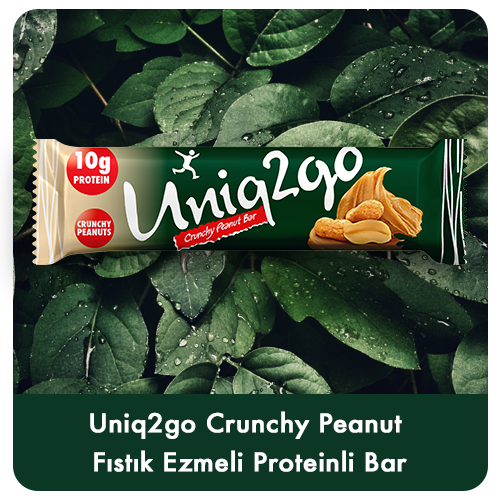 Uniq2go Crunchy Peanut - Fıstık Ezmeli Proteinli Bar